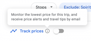 Google Flights price tracker